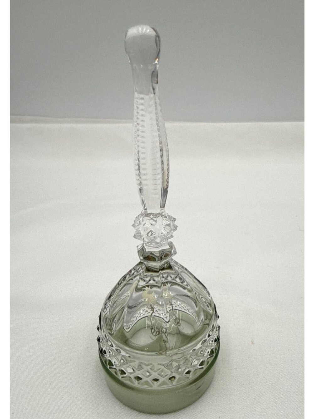 Vintage Goebel Lead Crystal Bell Green Rim Tea Bell Germany